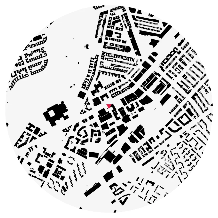 Figure-ground diagram, Northeastern University, Fenway, Boston, ½-mile radius