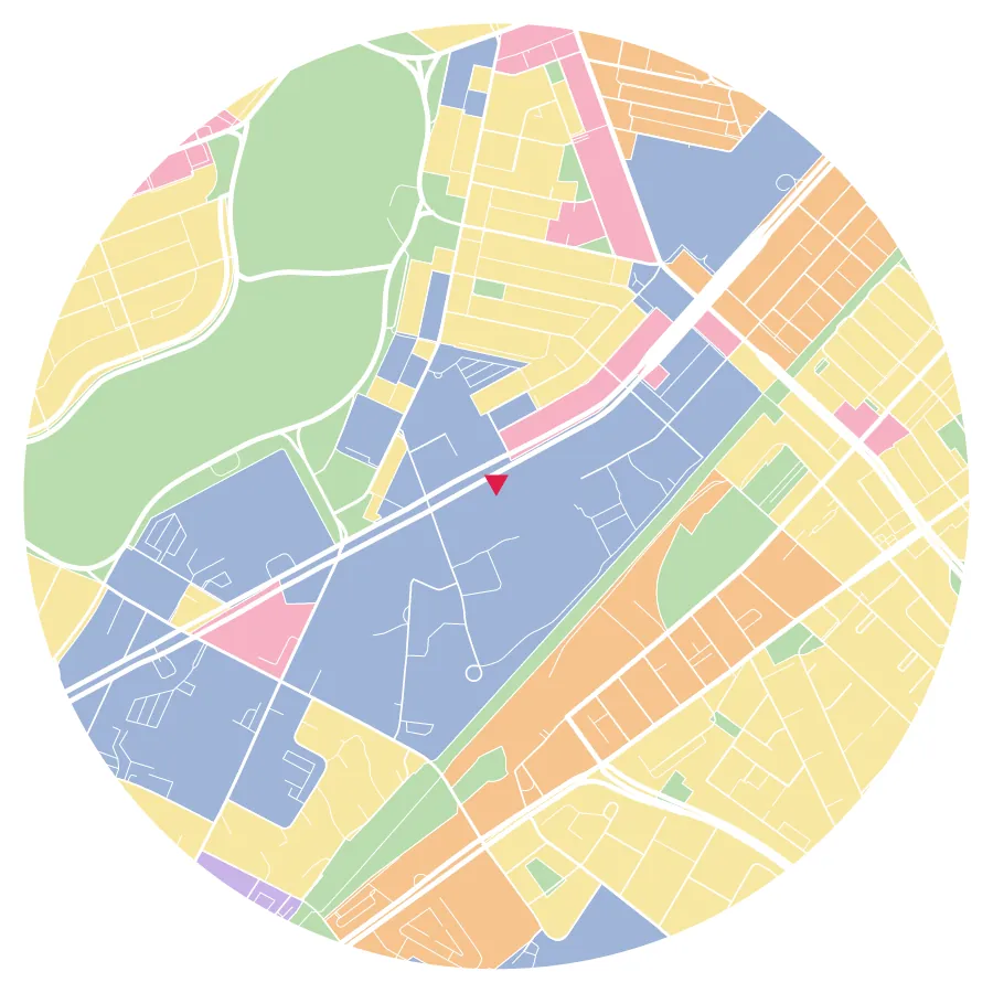 Zoning diagram, Northeastern University, Fenway, Boston, ½-mile radius