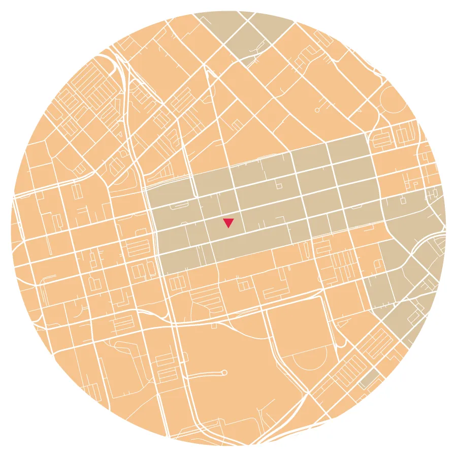 Zoning diagram, Downtown Dallas, Dallas, ½-mile radius