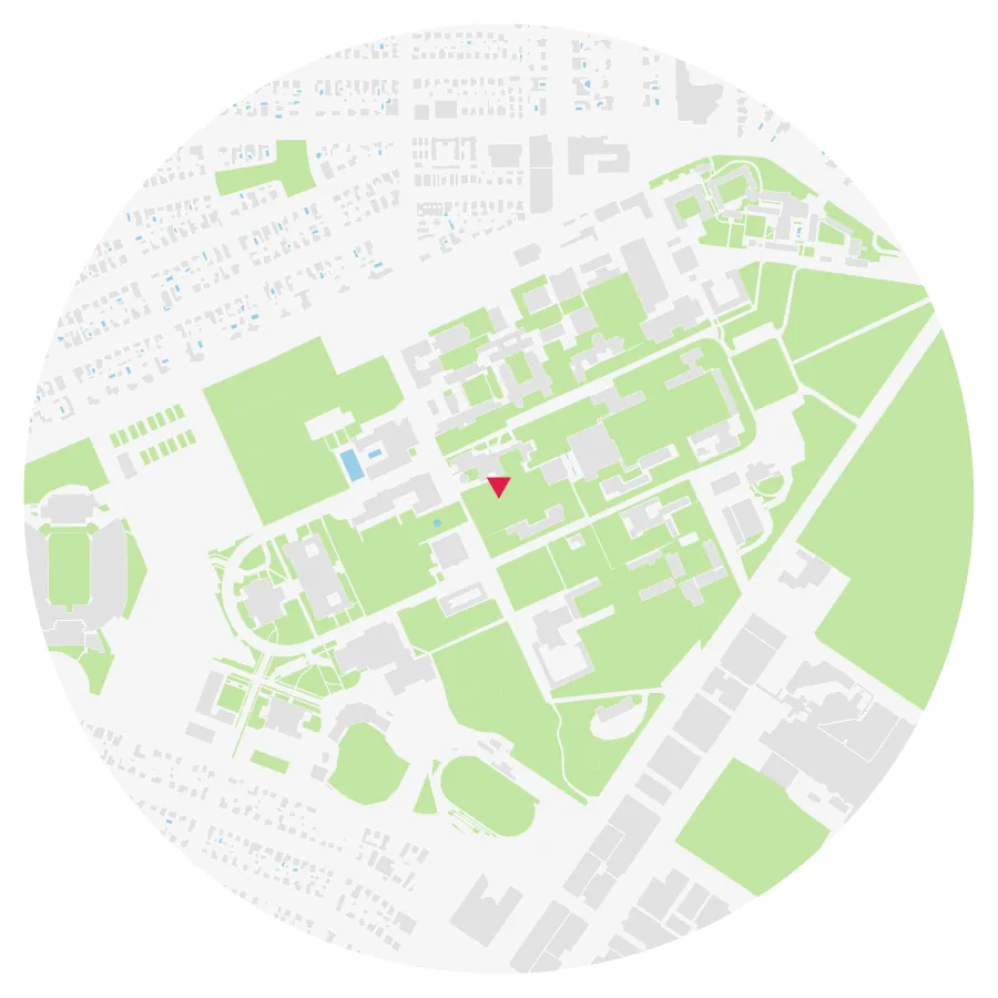 Parks and open space diagram, Rice University, Houston, ½-mile radius
