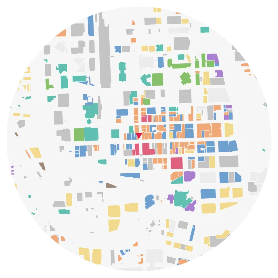Land use diagram, Downtown Miami, Miami, ½-mile radius