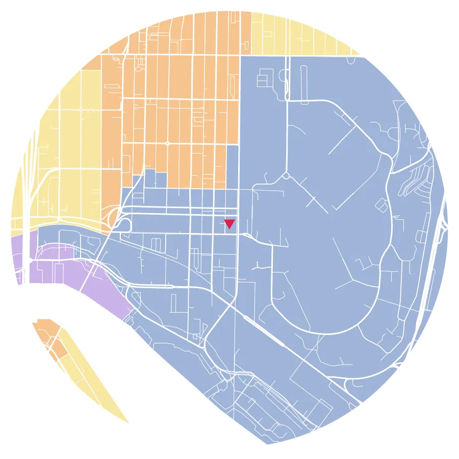 Zoning diagram, University of Washington, Seattle, ½-mile radius
